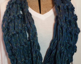 Handmade fun and fashionable double infinity scarf for any occasion.