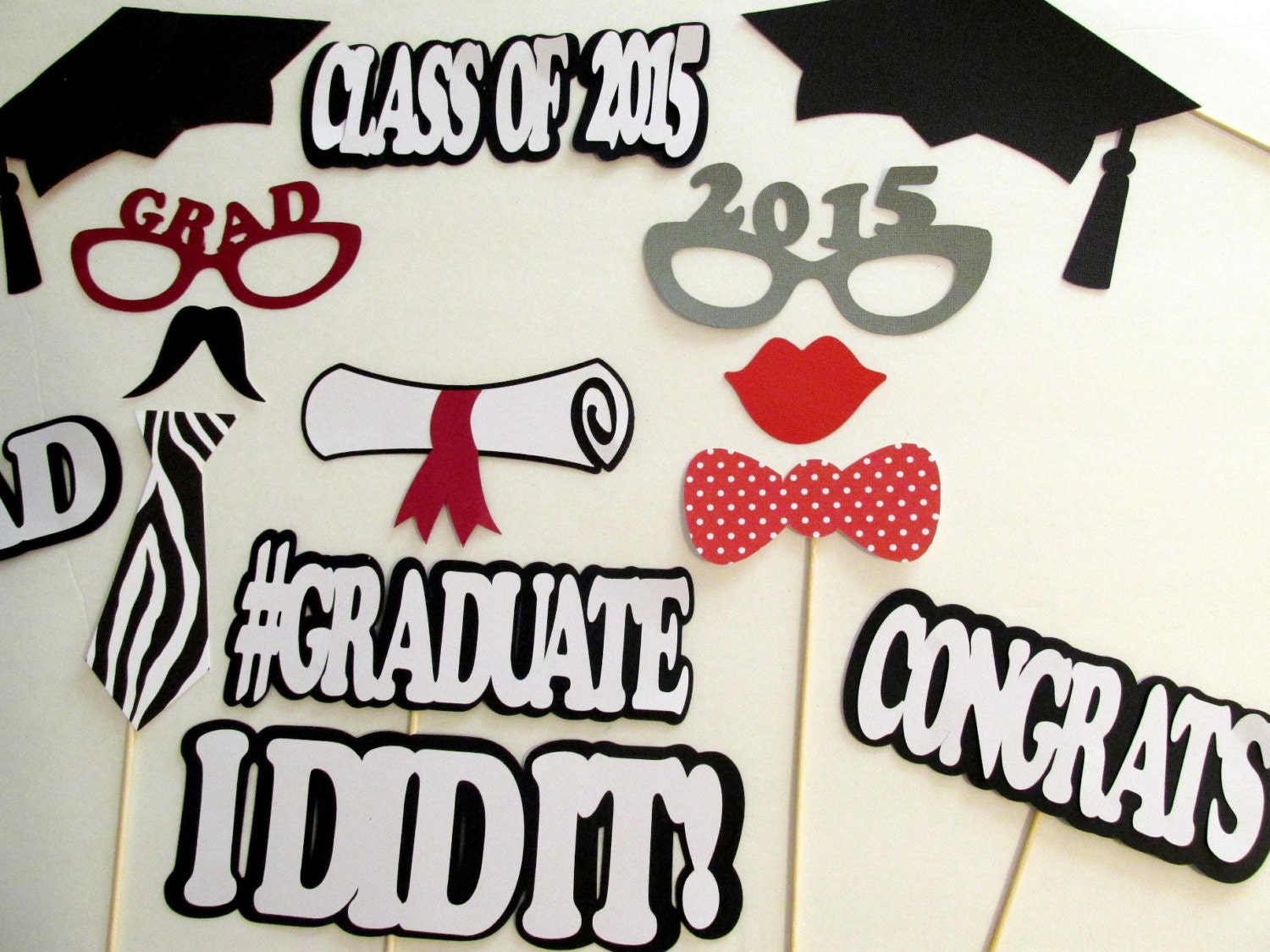 Photo Booth Props Graduation Props 14 pc Graduation Photo