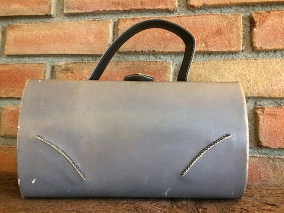 Vintage Gray Box Purse by Melbourne Bags for Johansen. Snap Closure ...