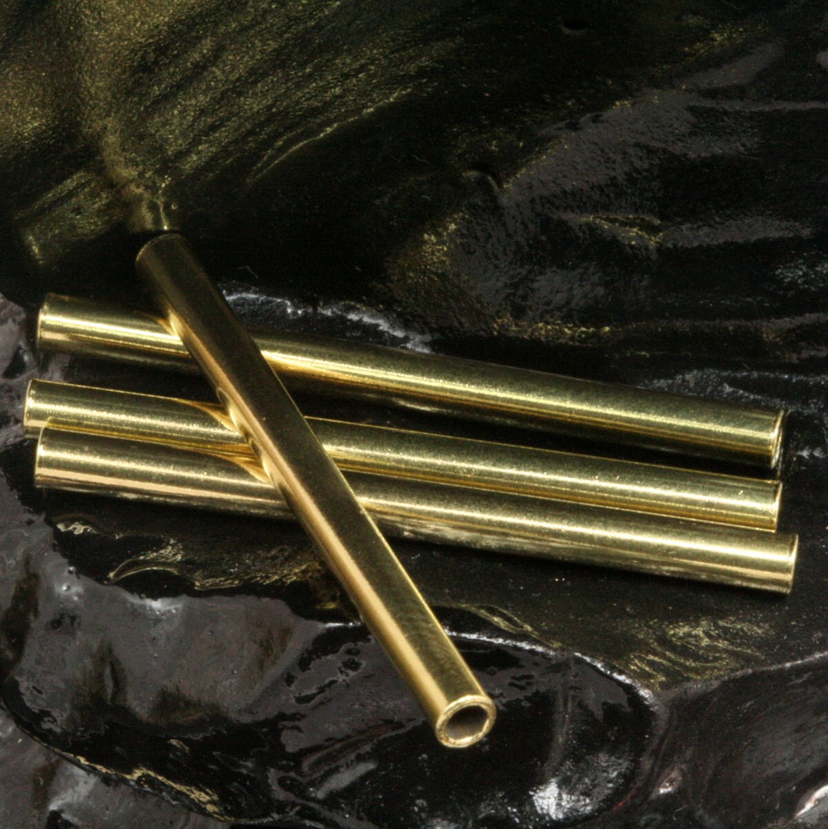 10 Pcs Raw Brass Tube 3 x 37 mm hole 2 mm industrial brass