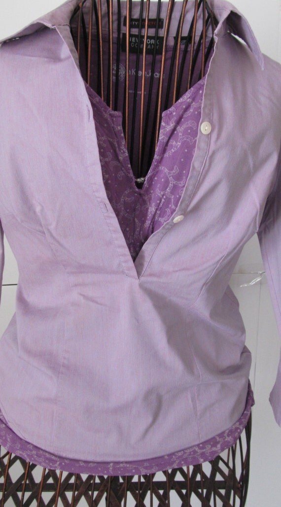 petite purple blouse