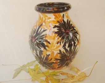 c1920s German Floral Pottery Vase