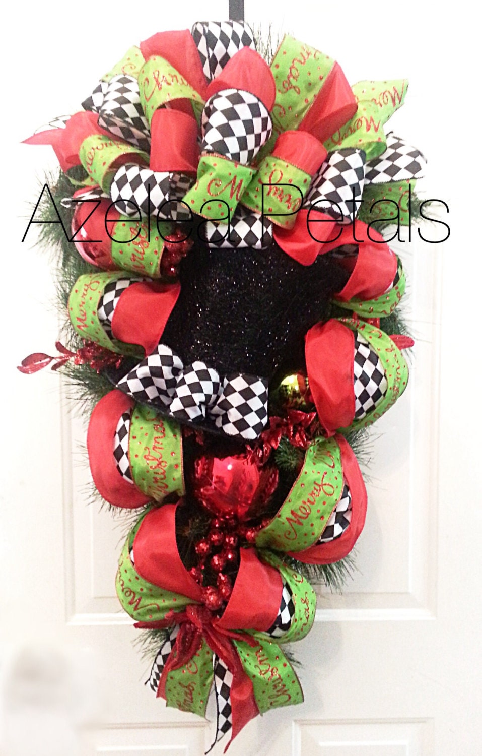 top hat christmas swag harlequin christmas swag black and top hat christmas swag harlequin christmas swag black and
