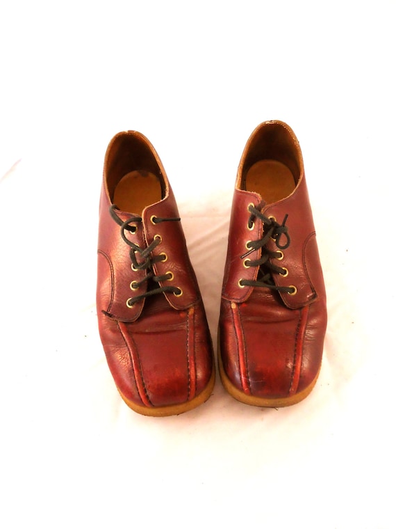 Oxblood 70s Campus Round Toe Leather Loafer Gum by aintweswank