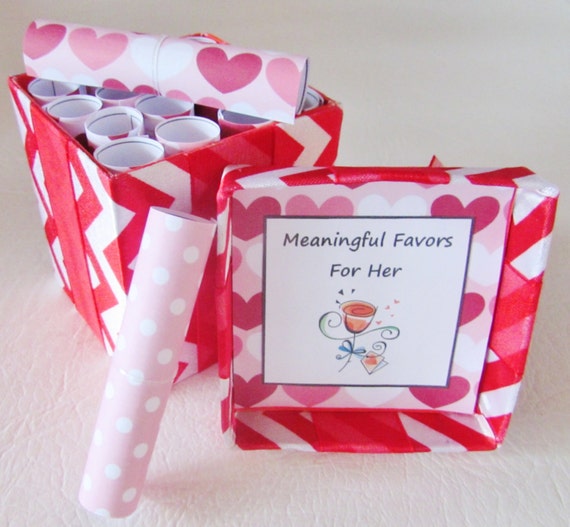 Items similar to Meaningful Favor Scroll Box, Valentine, Birthday