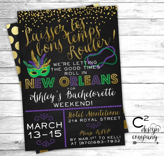 Bachelorette Party Invitations New Orleans 4