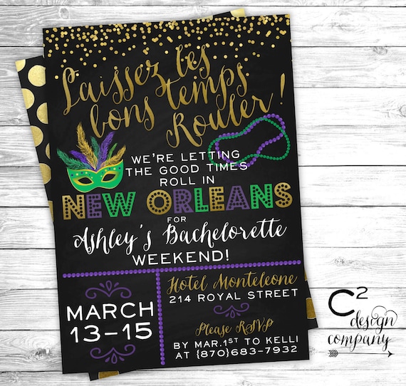 Bachelorette Party Invitations New Orleans 4