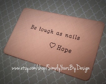 Copper Wallet Insert,Stamped Wallet Card,Wallet Insert Card,Military Gift,Soldier Gift,Deployment,Gift for Him,Men's Anniversary,Military
