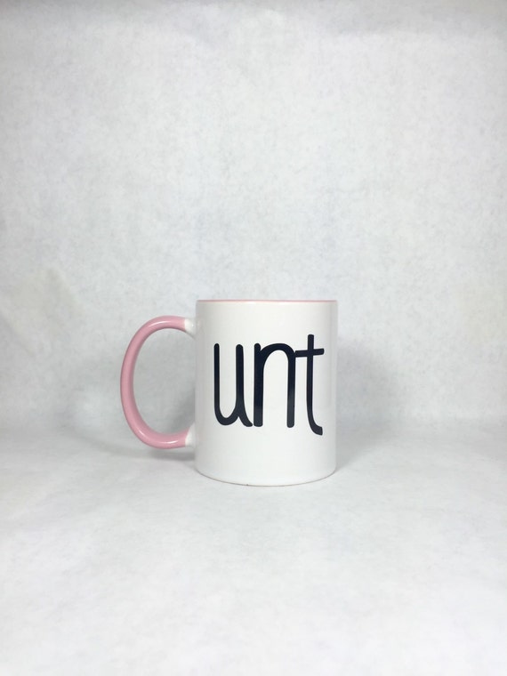 Unt C Unt 11oz New Pink Handle Coffee Mug By Thelittlevinylsaur