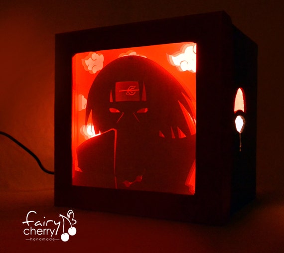 Itachi Akatsuki shadow box with light Special night light