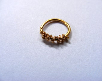NEW!!!! 14k gold septum ring, gold septum ring, tribal septum ring, body jewelry, septum ring, indian septum ring, gold septum, small septum