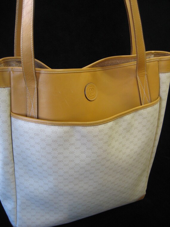Gorgeous Authentic Extra Large Tan Gucci Tote by CLASSYBAG on Etsy