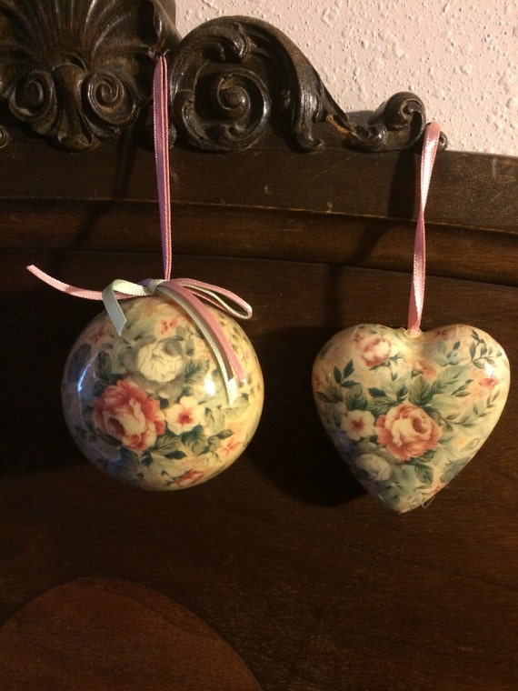 Vintage Victorian Decoupaged Ornaments