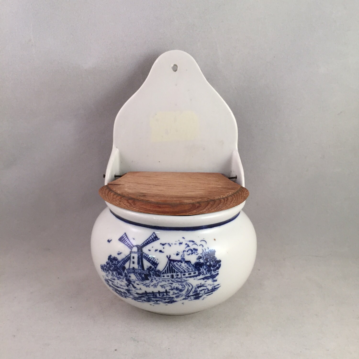 Vintage Ceramic Salt Box Windmill Design