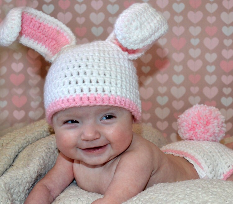 Baby Bunny Set/Photo Prop by KellizKreationz on Etsy