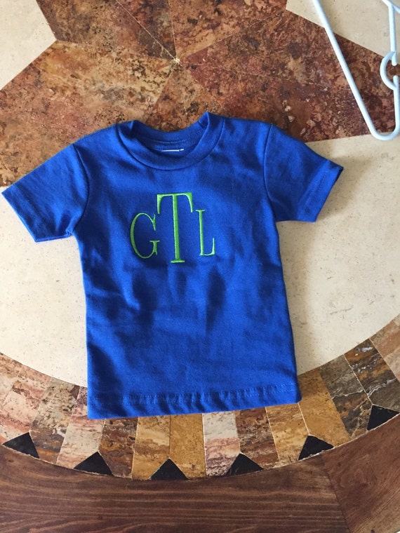 Boys monogrammed t-shirt by Padvino on Etsy