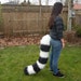 Black and White Striped Floor Dragging Costume Tail