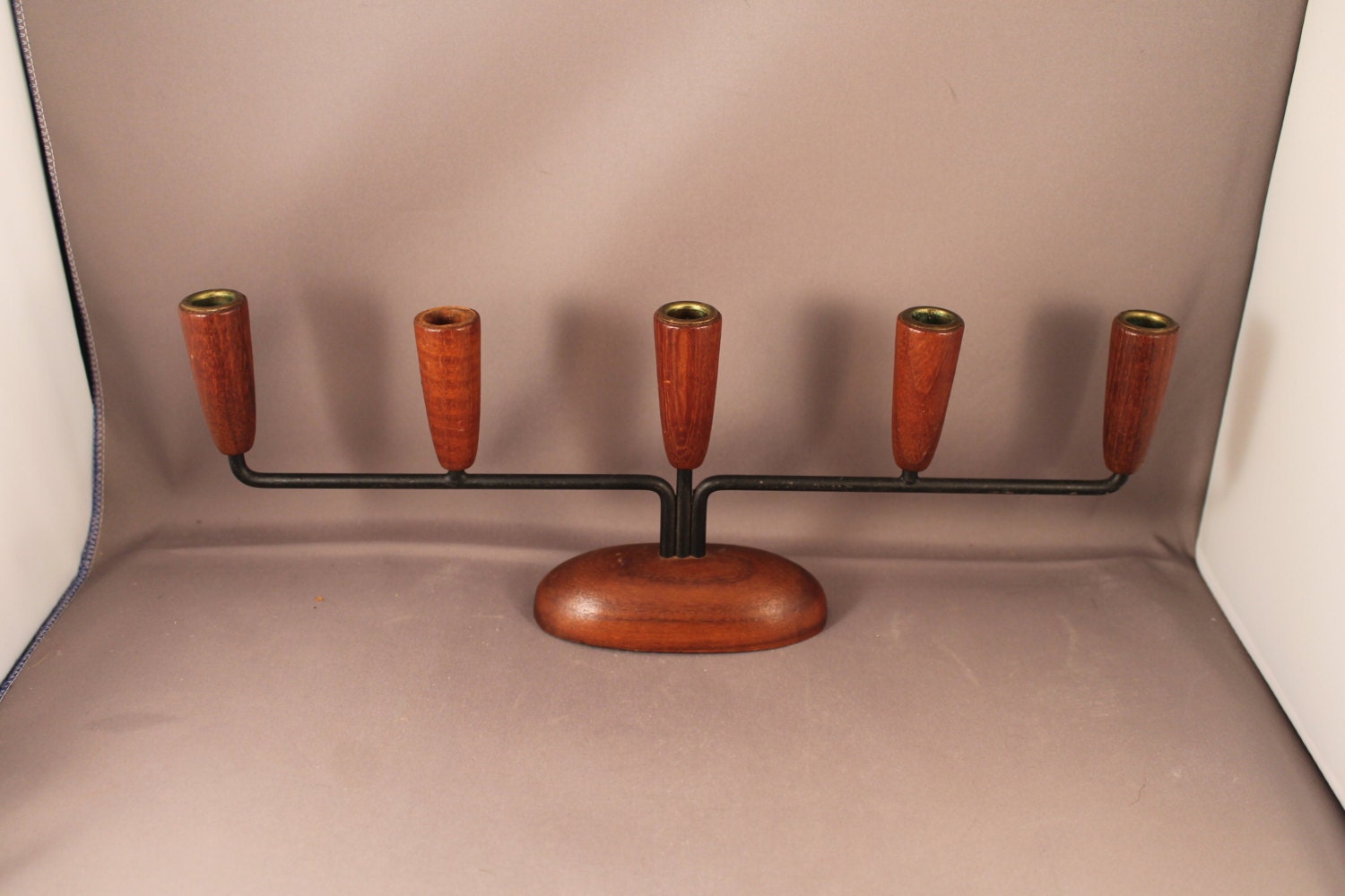 Teak Design Denmark Luthje Candleholder Candle Holder True 60s 50s Vintage L thje Mid Century 