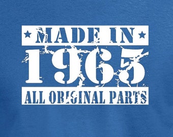 Made In 1965 50TH Birthday Gift Present T Shirt T-Shirt Tshirt Age 30