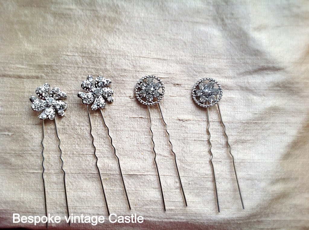 Wedding hair pins wedding hair grips by BespokeVintageCastle