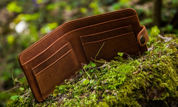 Mens Leather Wallet by InBagWeTrust on Etsy