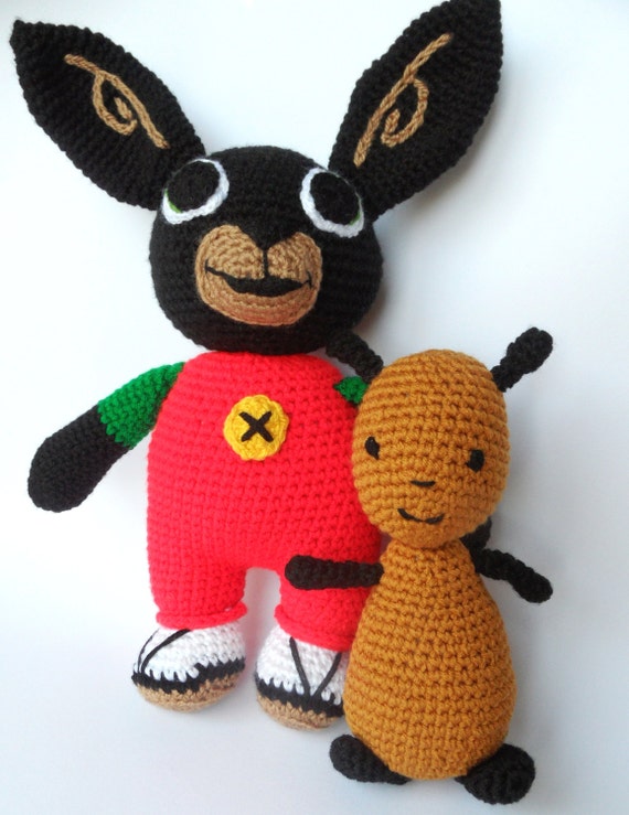 Bing and Flop Crochet Soft Toys Cbeebies Bing by TheCrochetBoxUK