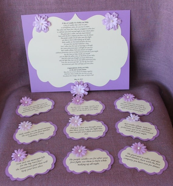 ... candle basket Poem Tags. Sentimental wedding gift. Shower Present