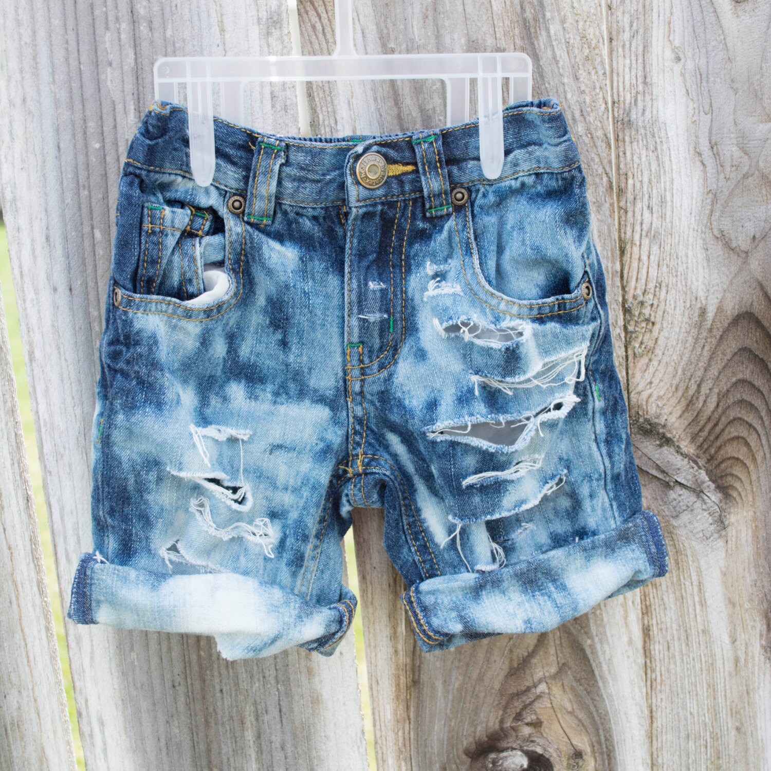 Boys Size 18 Months Distressed Denim Shorts