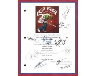 Scott Pilgrim Vs. The World Movie Script Signed Screenplay Autographed: Michael Cera, Mary Elizabeth Winstead, Kieran Culkin, Chris Evans