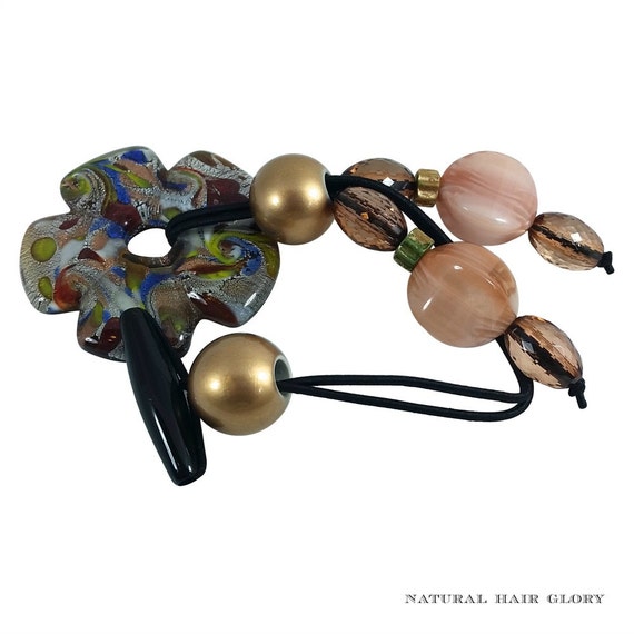 Flower Loc Tie Hair Tie for Locs Dreadlocks Natural Hair