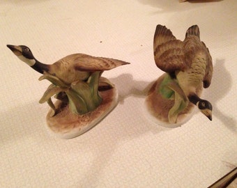 Two Lefton China Geese -- 1970's?