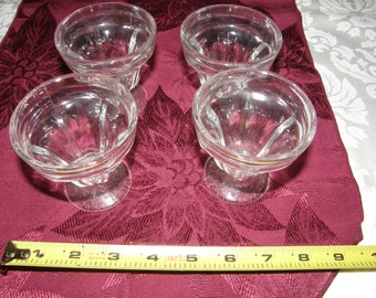 Traditional Clear Glass Sundae Dishes