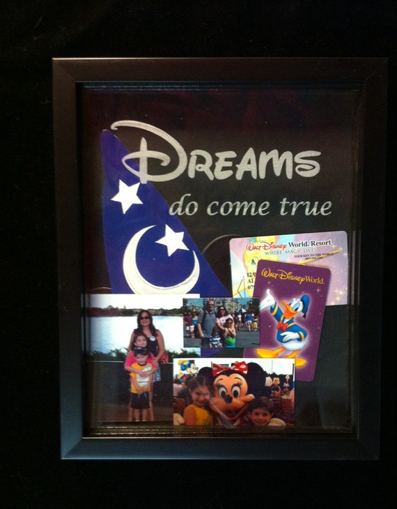 Disney Memories Etched Shadow Box Disney Vacation Frame
