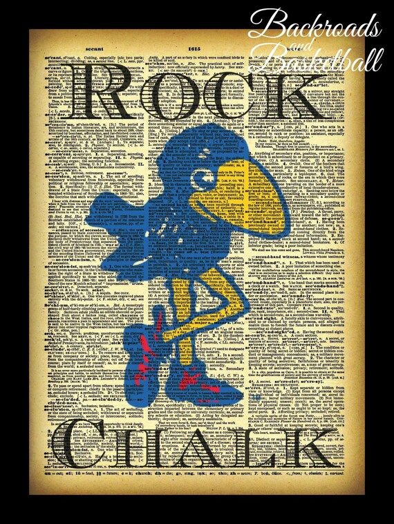 Rock Chalk Jayhawk dictionary print fine art by Backroadsandbball