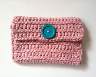 Items similar to Handmade crocheted wallet, wristlet on Etsy