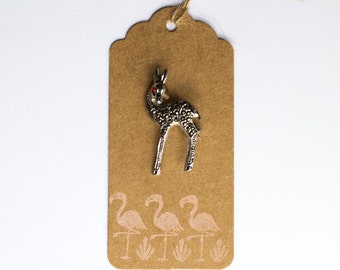 Vintage marcasite deer brooch circa 1960