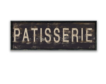 Patisserie wooden sign Patisserie signs bakery signs kitchen signs business signs kitchen wall art patisserie wall art vintage bakery signs