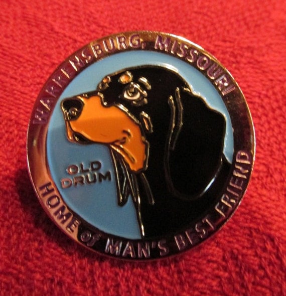 Old Drum Dog Label or Hat Pin by JoNarron on Etsy