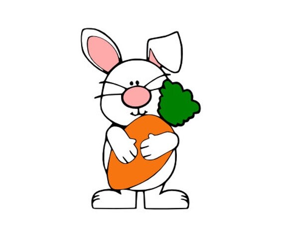 Download Rabbit Holding a Carrot SVG File by StuffByTroy on Etsy