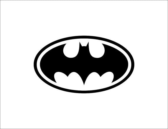 Batman Decal oval bat decal great for your yeti cup car