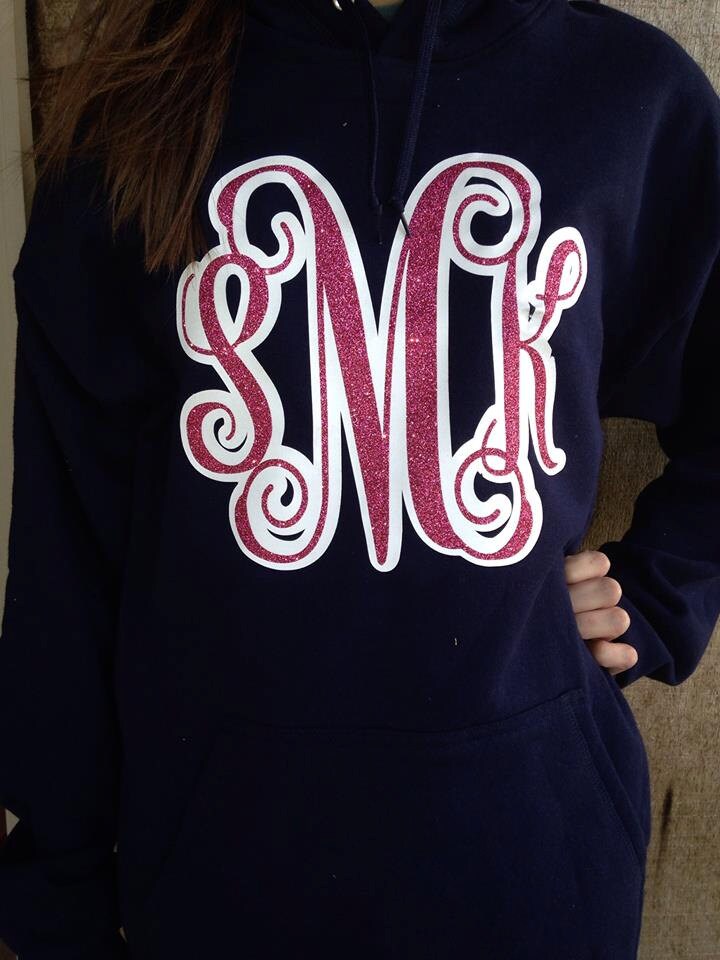 Monogrammed Comfort Color Doublevinyl Sweatshirts Vinyl
