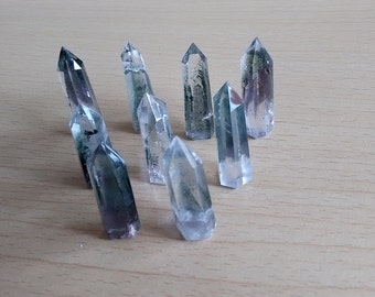 Natural Phantom Quartz Crystal Point Wand Natural Rock Crystal Quartz Tower Crystal Obelisk Loose Stone Healing Crystal