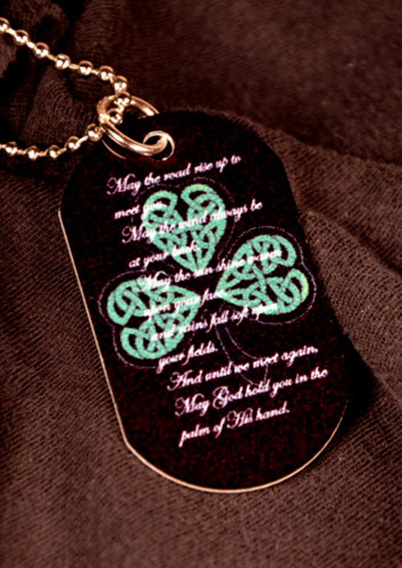 Luck of the Irish Blessing Dog Tag Pendant by HomeBodyAccents