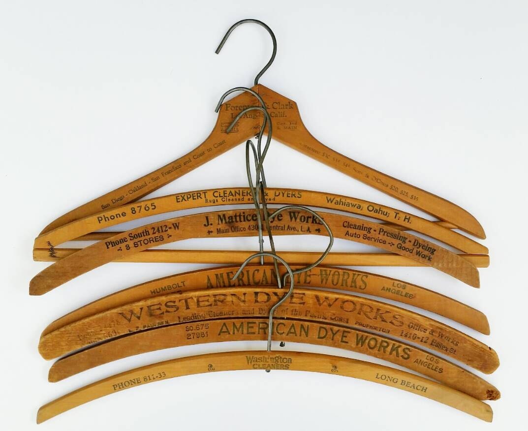 Vintage Wood Advertising Hangers Antique Wood Hangers Home Closet   Il Fullxfull.749172948 Dccz 