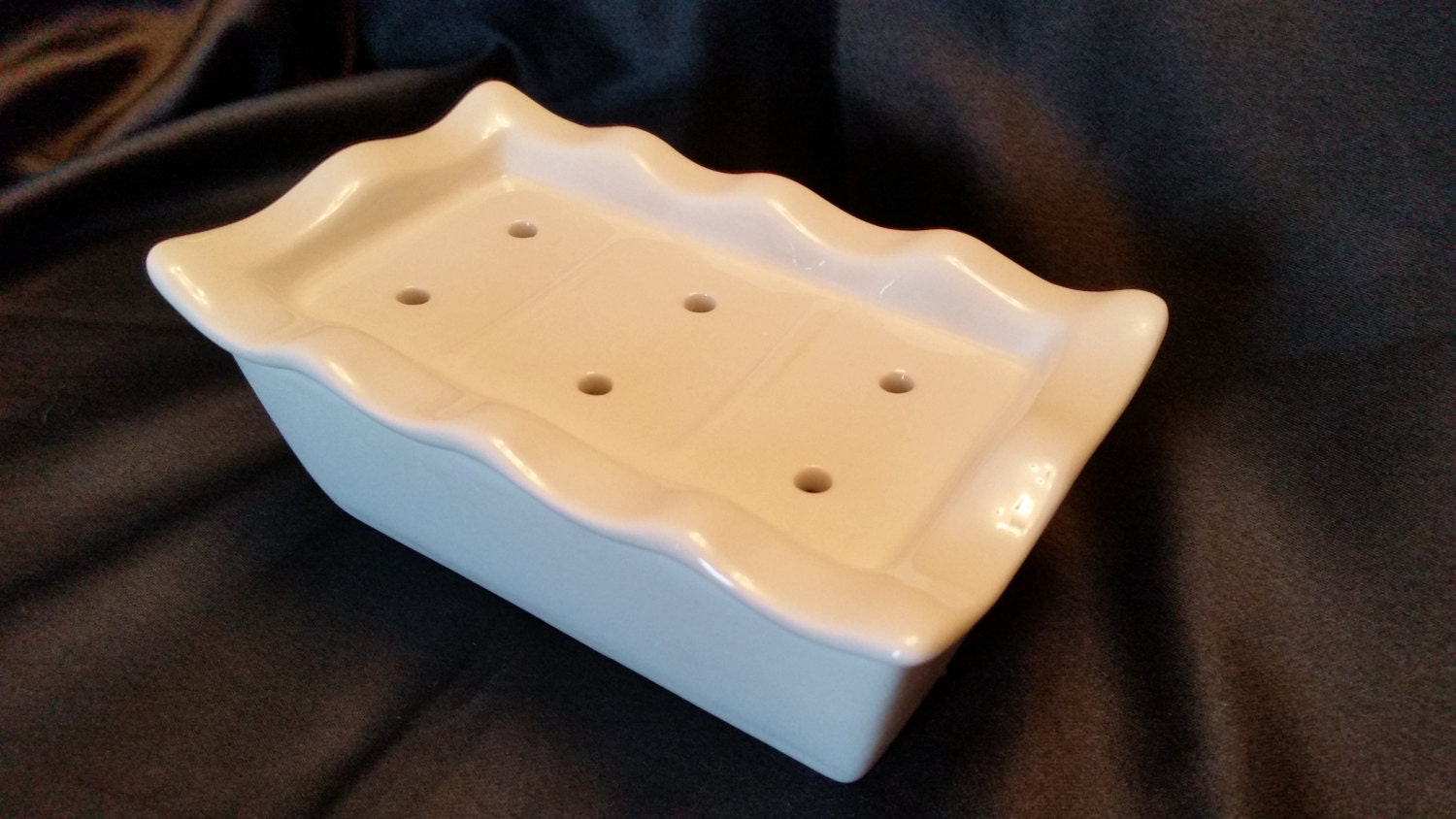Draining Soap Dish Ceramic 2 piece