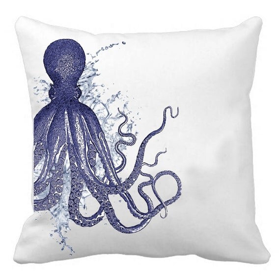 Octopus Pillow Cover Art Decorative Pillow Cover by LACOTEDESIGN