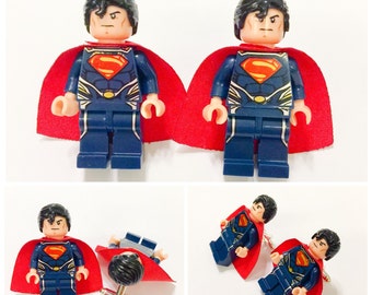 Superman Cufflinks - Mens Cufflinks - Groom Cufflinks - Groomsmen Gift - SUPERMAN Minifigure Cufflinks - Wedding Favors Giveaways