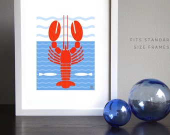 Lobster wall art | Etsy