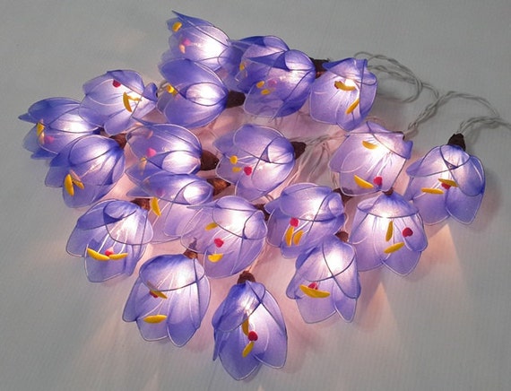string lights dark blue tulip cute nice 20 flowers gift party
