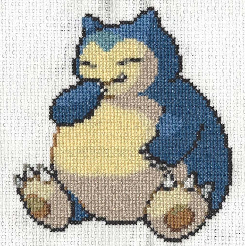 Snorlax Pokemon Cross Stitch Pattern